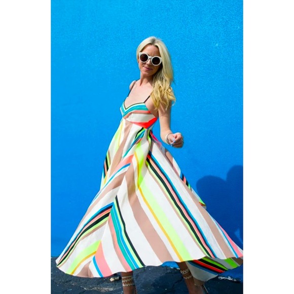 Dresses & Skirts - Milly Striped Midi Length Dress